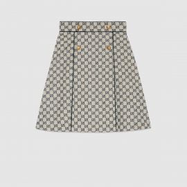 GG canvas A-line skirt by Gucci at Gucci